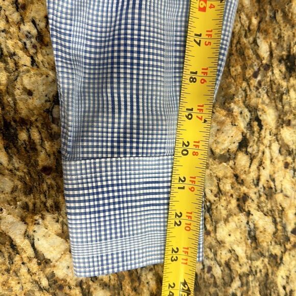 English Laundry Cotton Blend Blue Plaid Button Down Shirt Size M - Picture 12 of 14